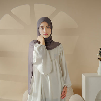 Chiffon Hijab with Cord Base Cap 2pcs Set (MH037)