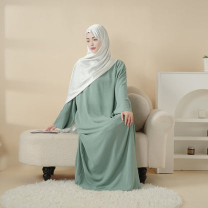 Simple Vintage Pleated Abaya (MA042)